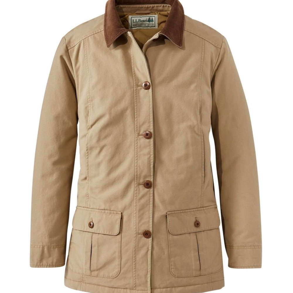 LL Bean Adirondack Barn coat in dark Khaki